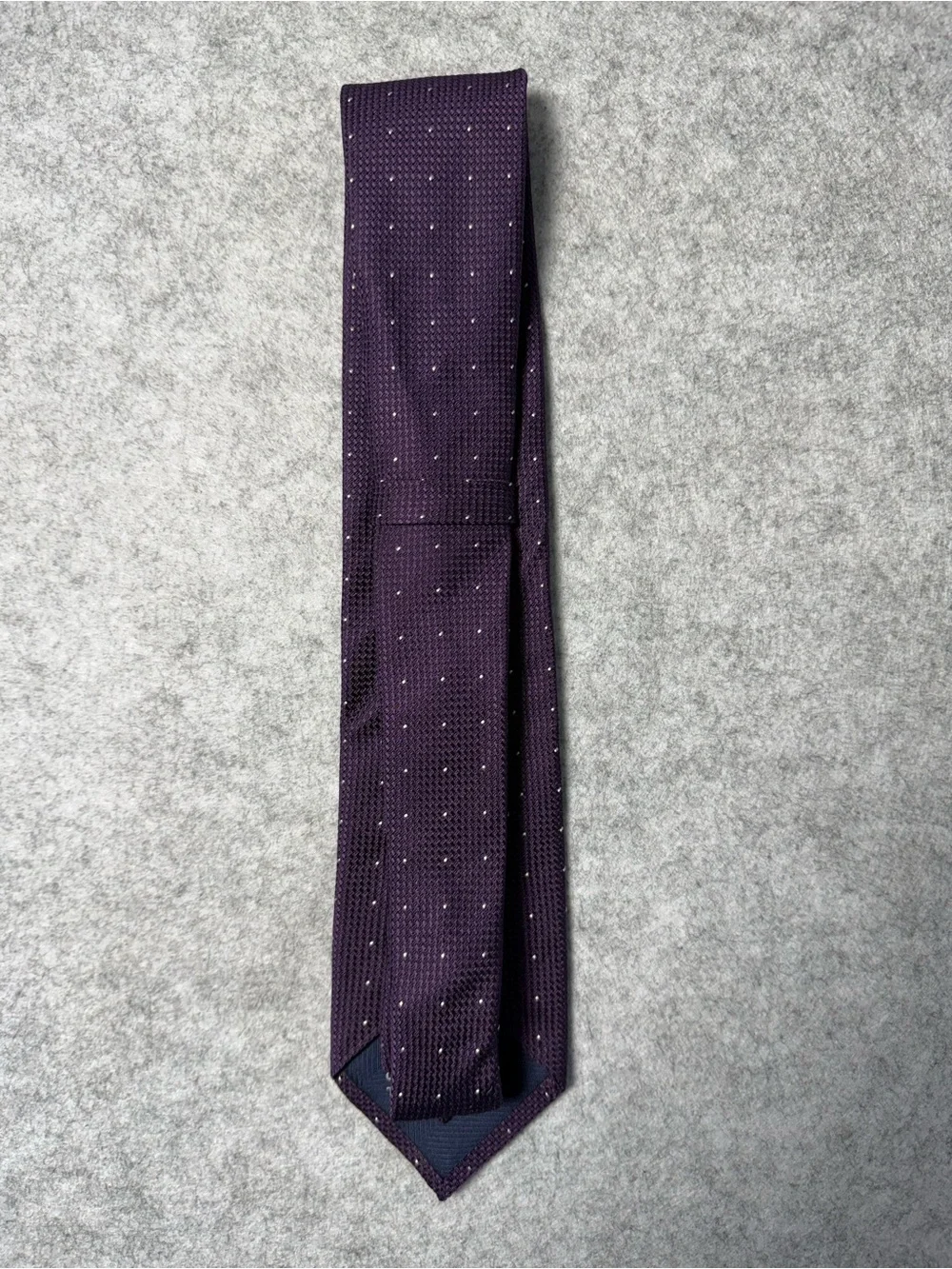 Charles Tyrwhitt Deep Purple 100% Silk Tie with Tiny Silver Dots